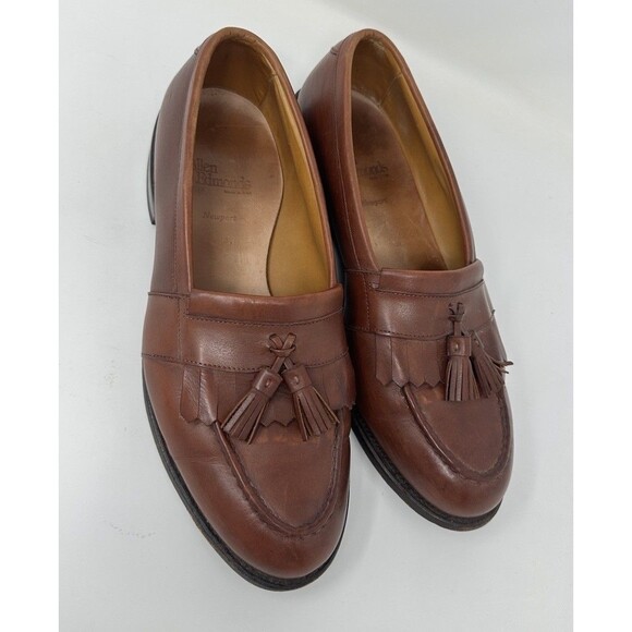 Allen Edmonds Newport Leather Tassel Loafers Brown Dress Shoes Mens Size 10 - Picture 2 of 9